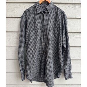 Mondo di Marco Made in Italy Black Beige Windowpane Shirt L 52